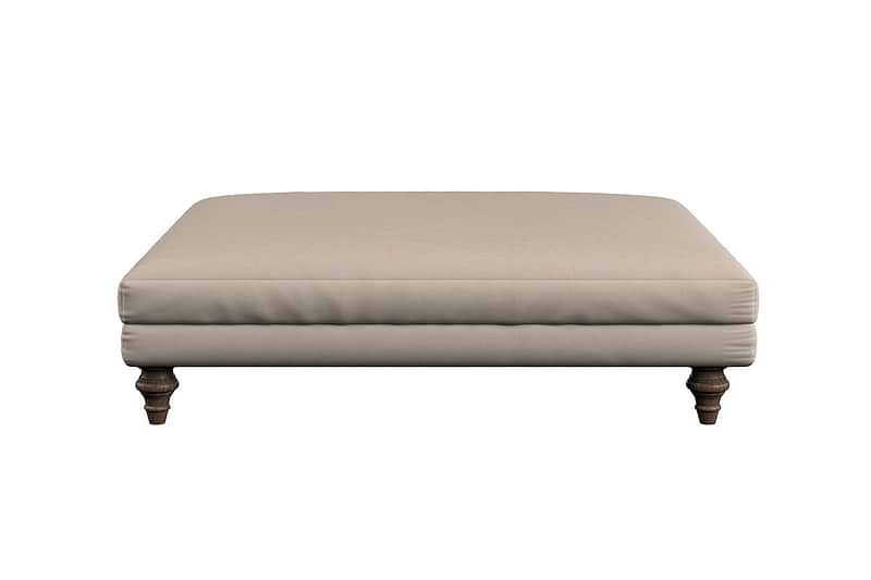 Deni Grand Footstool - Recycled Cotton Stone