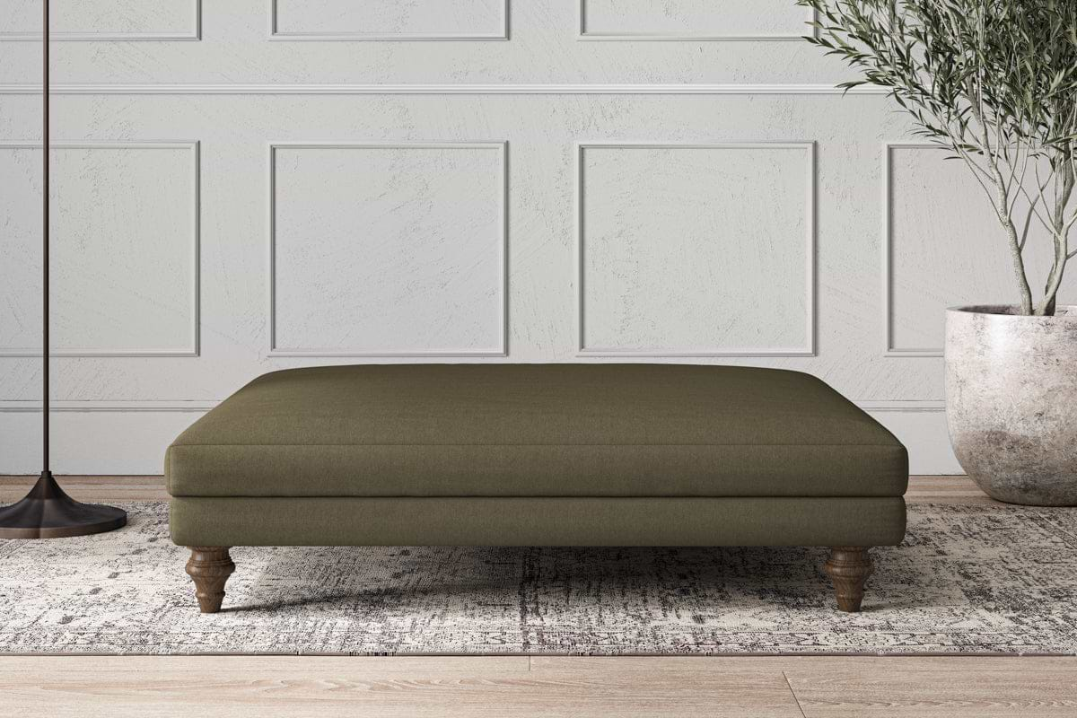 Deni Grand Footstool - Recycled Cotton Fatigue