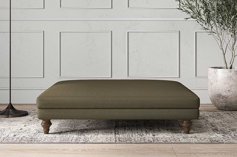 Deni Grand Footstool - Recycled Cotton Fatigue