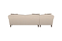 Deni Grand Left Hand Chaise Sofa - Recycled Cotton Stone