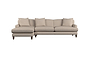 Deni Grand Left Hand Chaise Sofa - Recycled Cotton Thunder