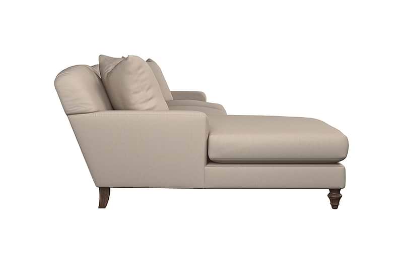 Deni Grand Left Hand Chaise Sofa - Recycled Cotton Navy