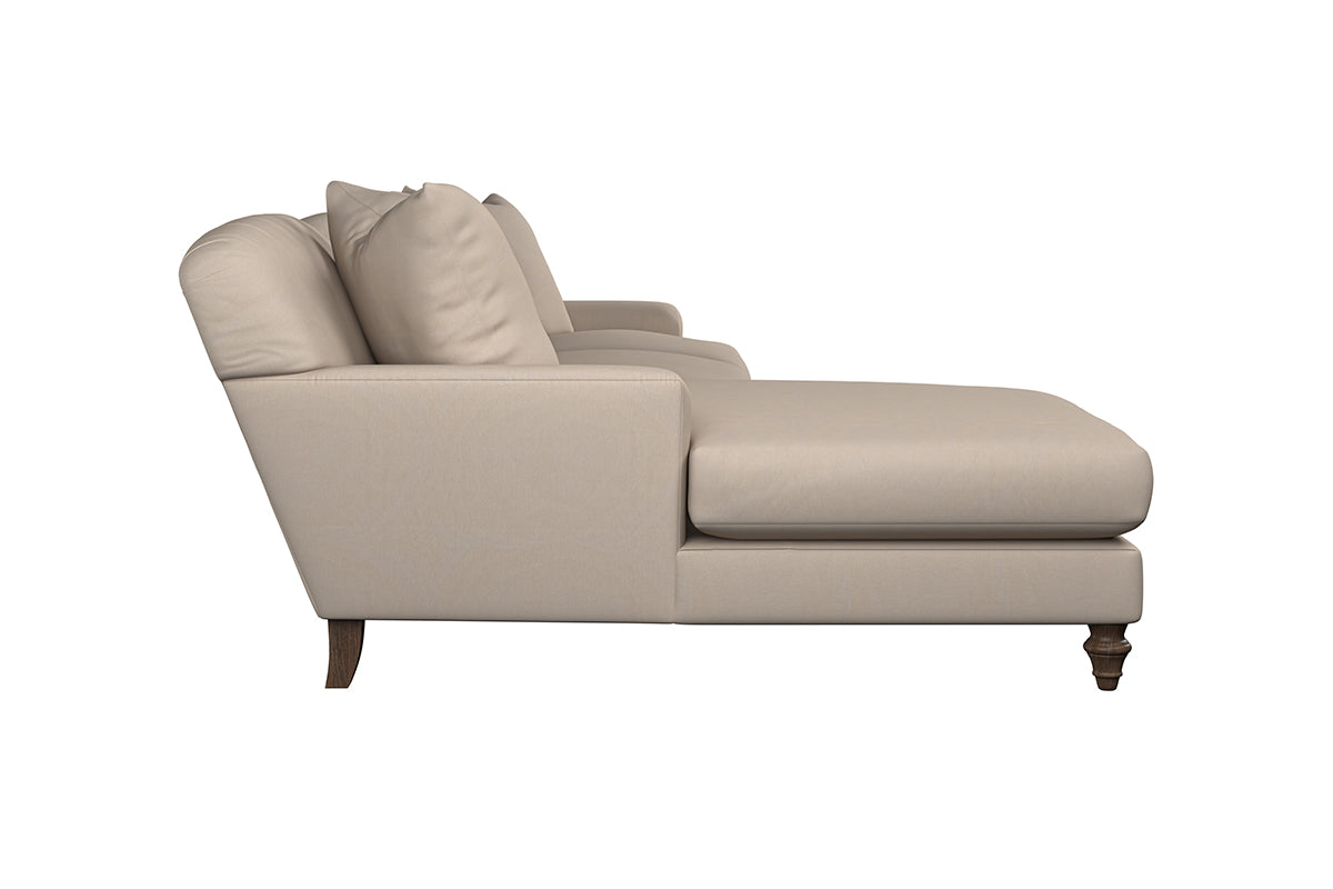 Deni Grand Left Hand Chaise Sofa - Recycled Cotton Fatigue