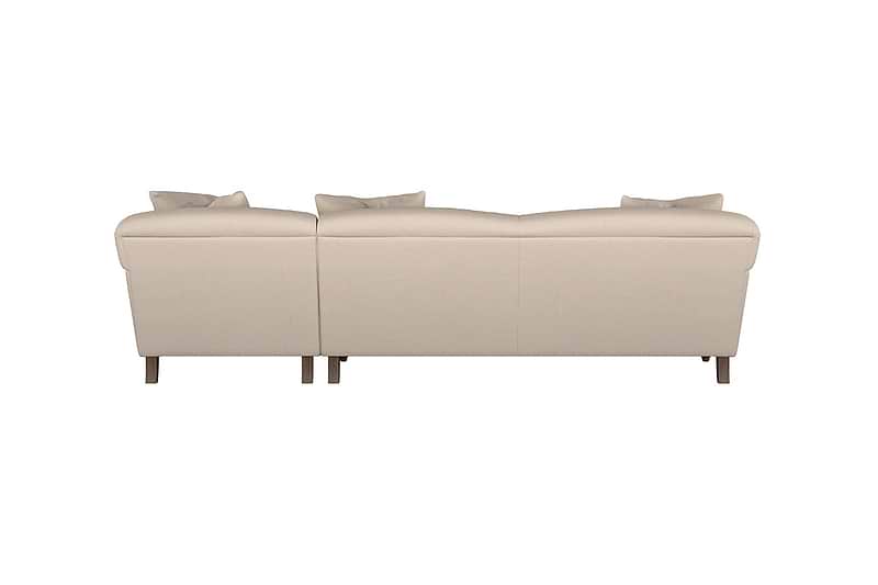 Deni Grand Right Hand Chaise Sofa - Recycled Cotton Stone