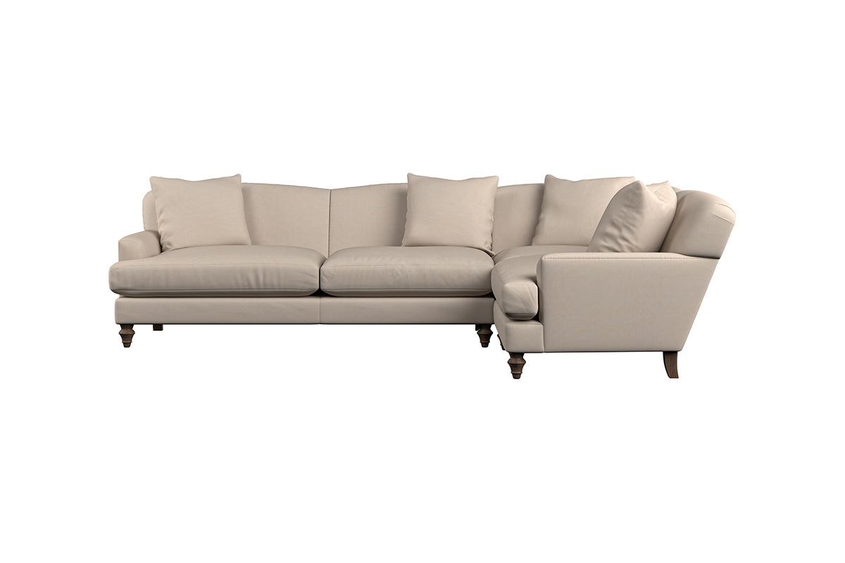 Deni Grand Right Hand Corner Sofa - Recycled Cotton Airforce
