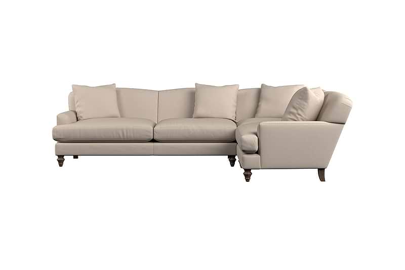 Deni Grand Right Hand Corner Sofa - Recycled Cotton Lavender