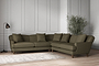 Deni Large Corner Sofa - Recycled Cotton Fatigue