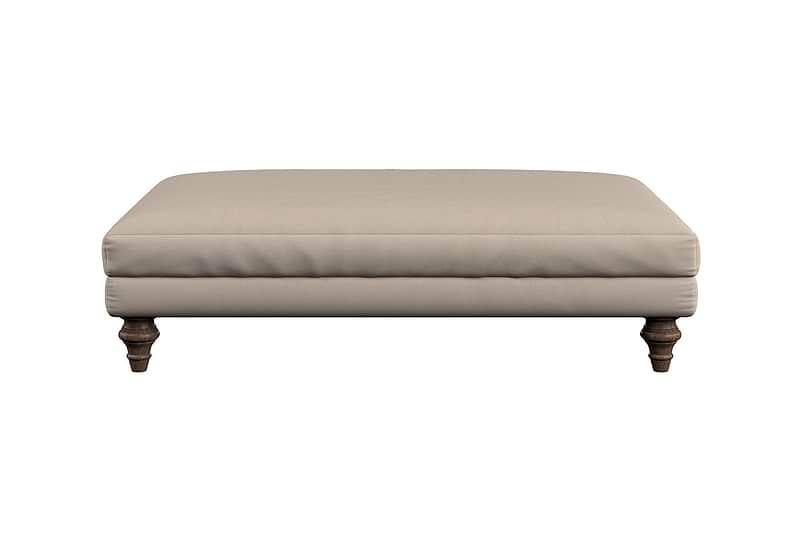 Deni Large Footstool - Recycled Cotton Natural