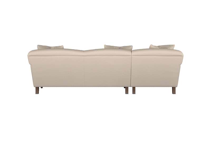 Deni Large Left Hand Chaise Sofa - Recycled Cotton Ochre