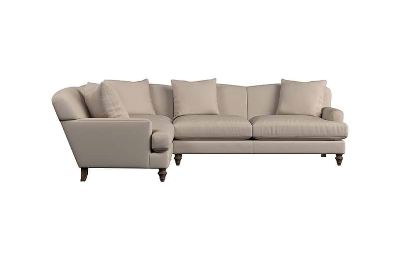 Deni Large Right Hand Corner Sofa - Recycled Cotton Airforce