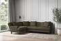 Deni Large Right Hand Corner Sofa - Recycled Cotton Fatigue