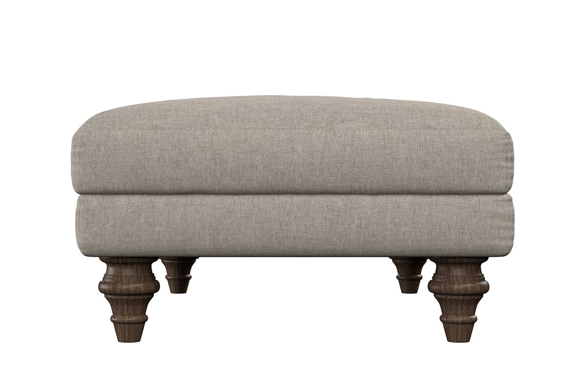 Deni Medium Footstool - Recycled Cotton Natural