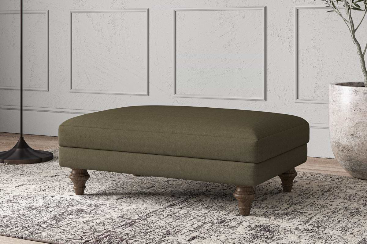 Deni Medium Footstool - Recycled Cotton Fatigue