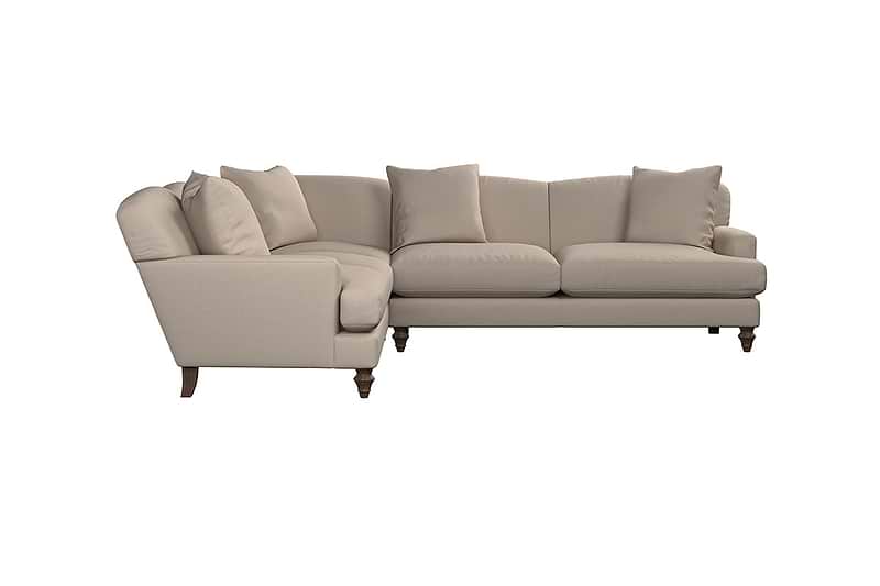 Deni Super Grand Left Hand Corner Sofa - Recycled Cotton Lavender
