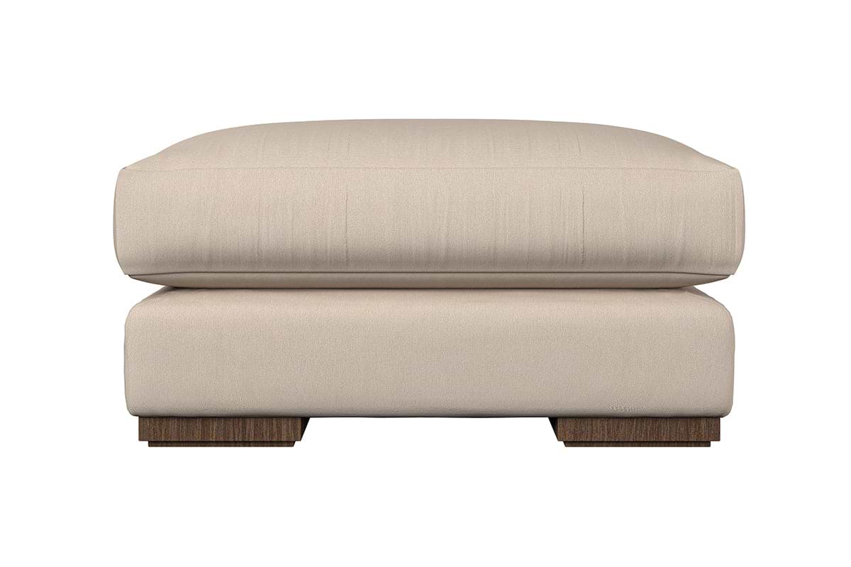 Guddu Grand Footstool - Recycled Cotton Natural