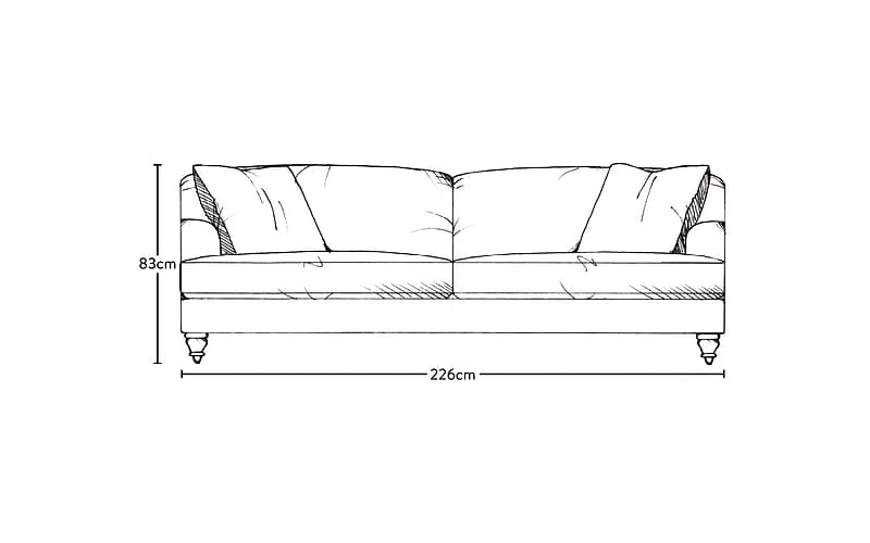 Deni Grand Sofa - Brera Linen Pebble