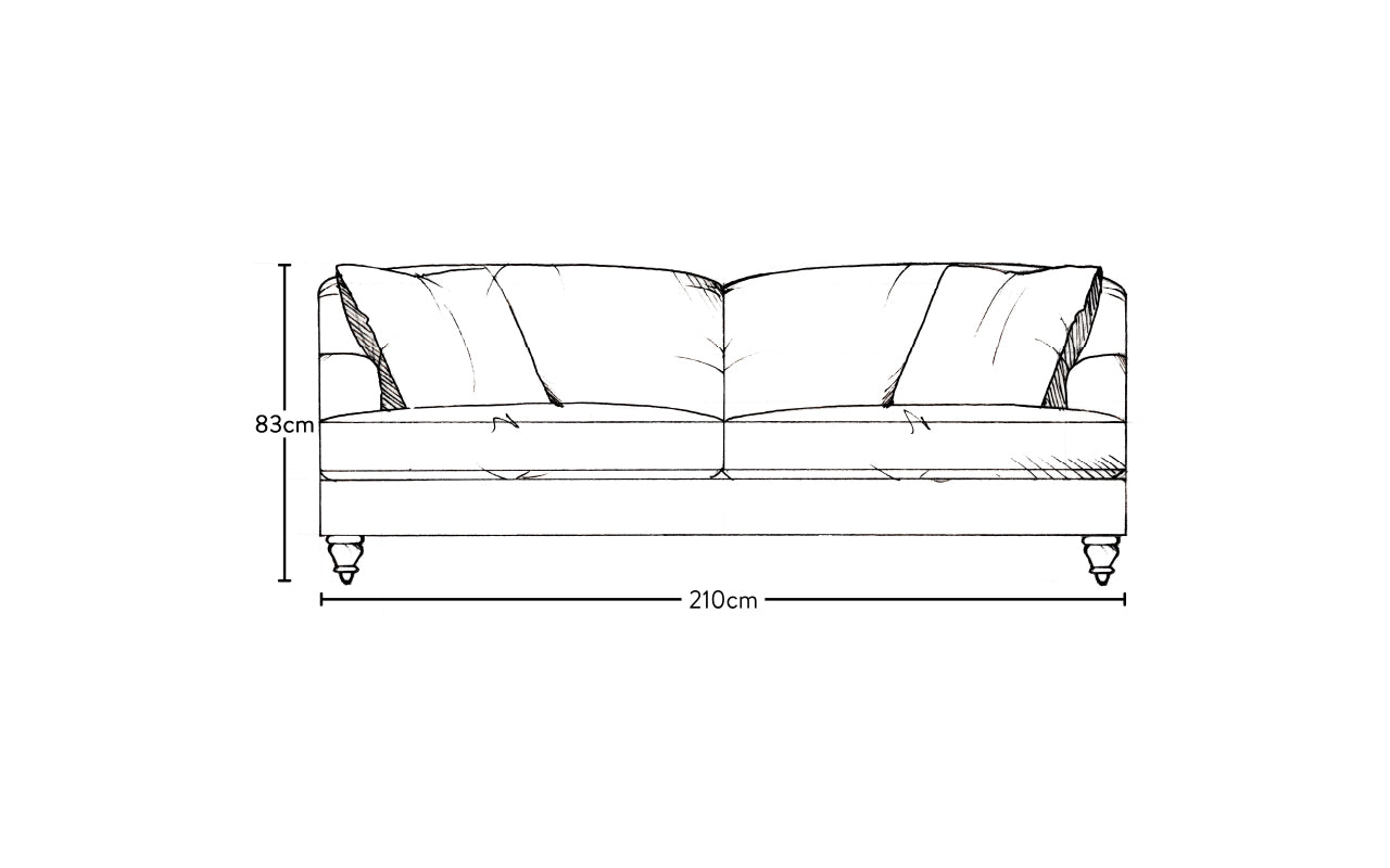 Deni Large Sofa - Brera Linen Pebble