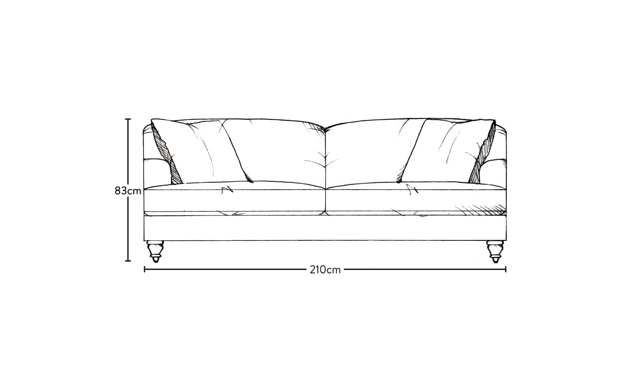 Deni Large Sofa - Recycled Cotton Navy