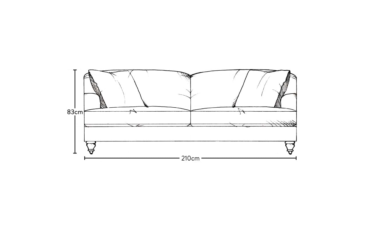 Deni Large Sofa - Recycled Cotton Thunder