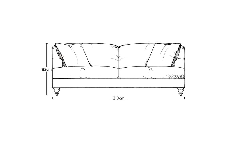 Deni Large Sofa - Brera Linen Indigo