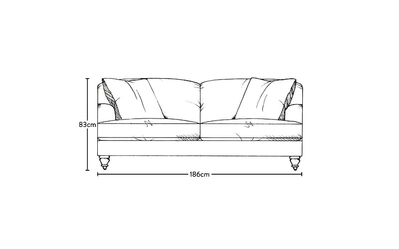 Deni Medium Sofa - Brera Linen Natural