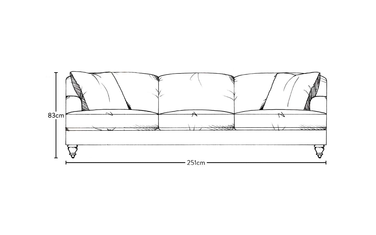 Deni Super Grand Sofa - Brera Linen Charcoal