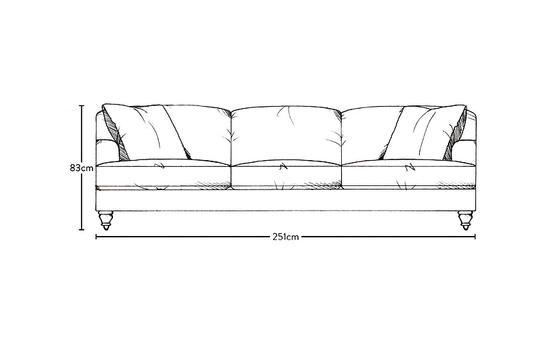 Deni Super Grand Sofa - Recycled Cotton Thunder
