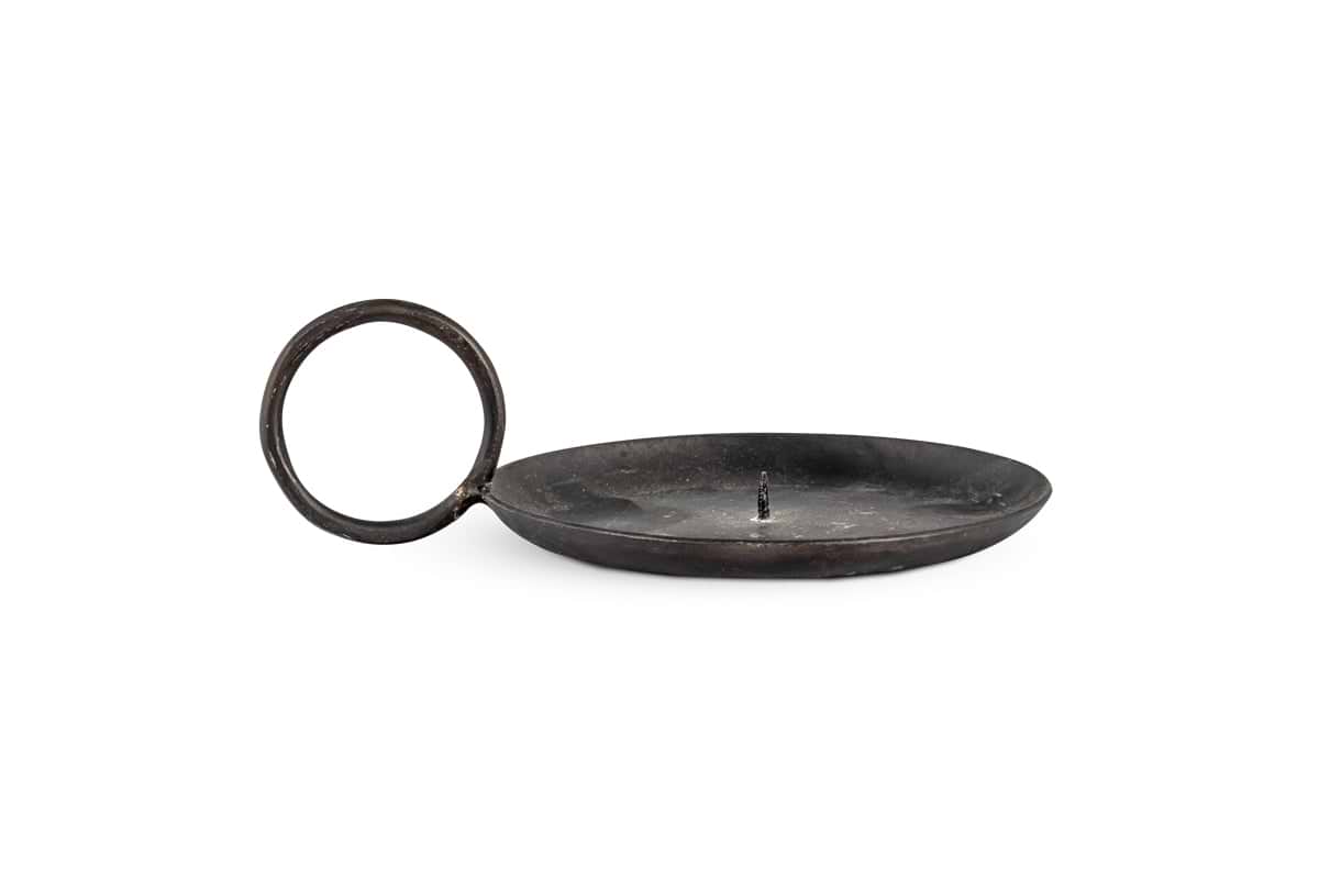 Dimali Metal Candle Holder With Handle - Antique Bronze