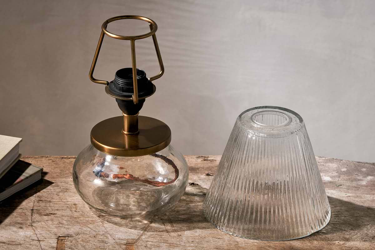 Dimalai Recycled Glass Table Lamp - Clear