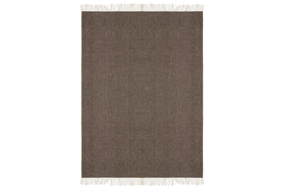 Dilli Wool Throw - Dark Brown