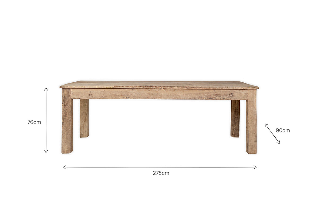 Fioni Reclaimed Wood Dining Table - Natural