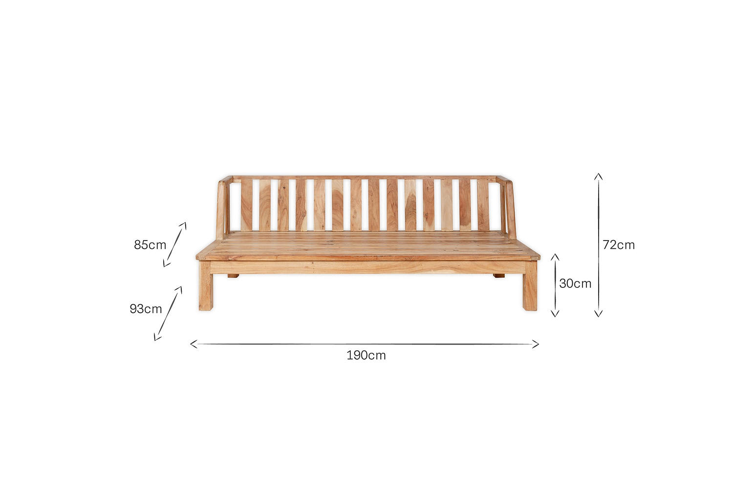 Sadhi Acacia Wood Outdoor Sofa