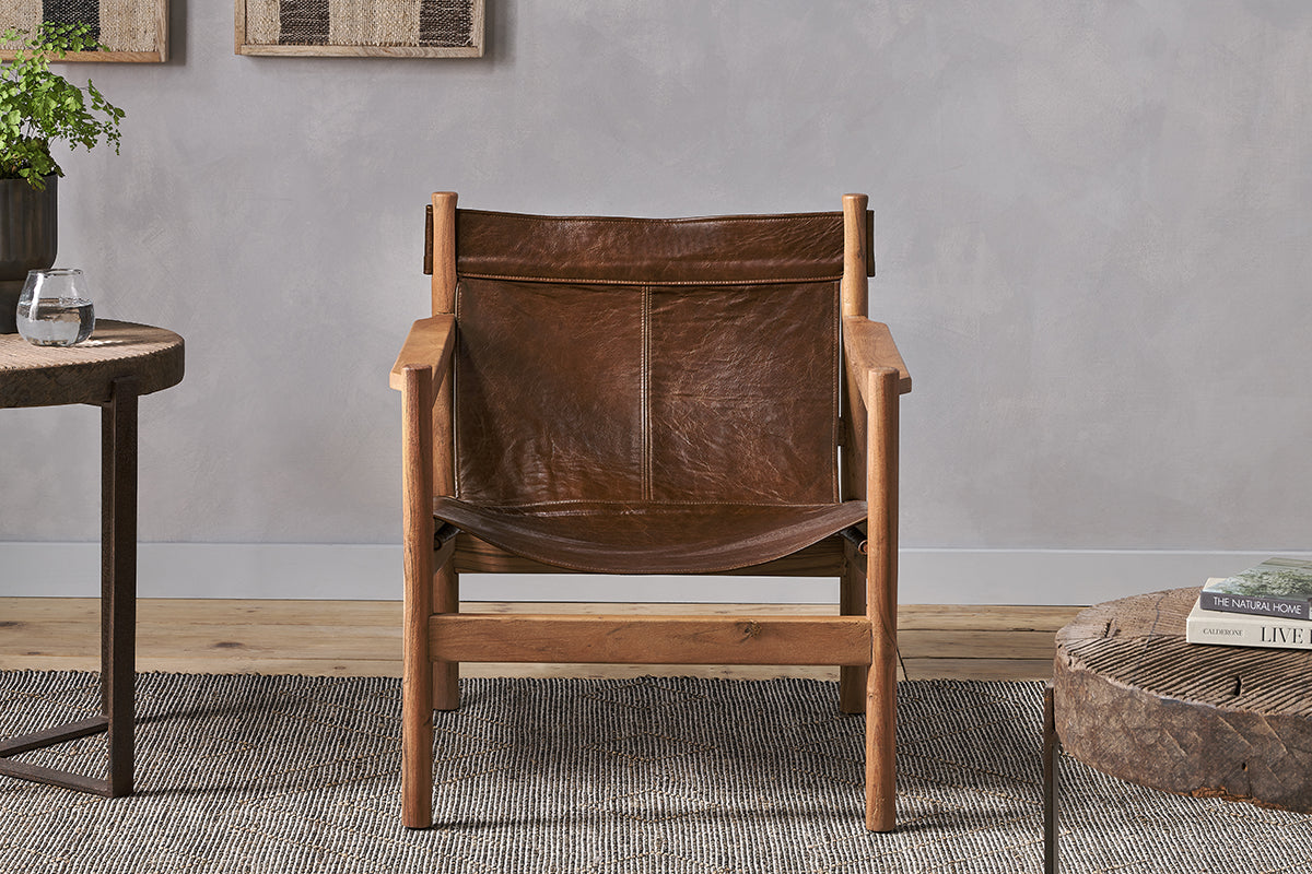 Dalibar Leather Lounger - Tan- nkuku