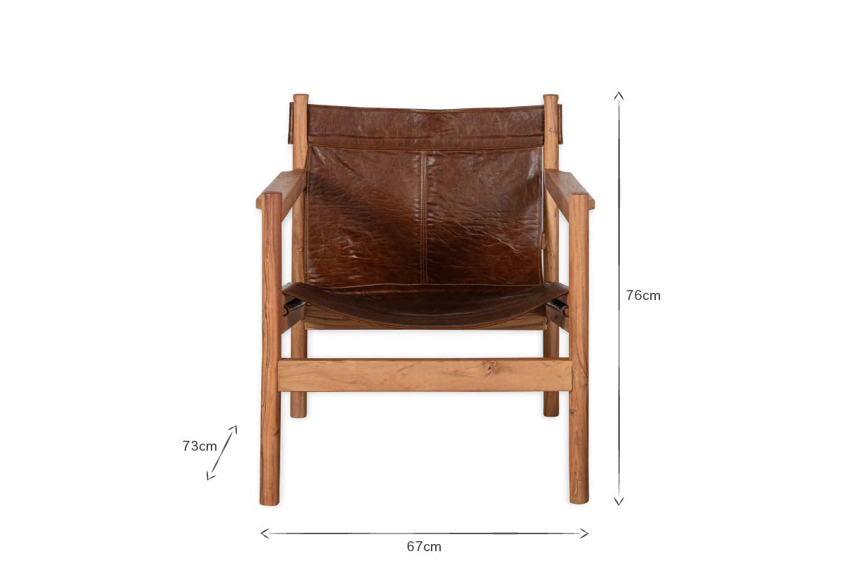 Dalibar Leather Lounger - Tan- nkuku