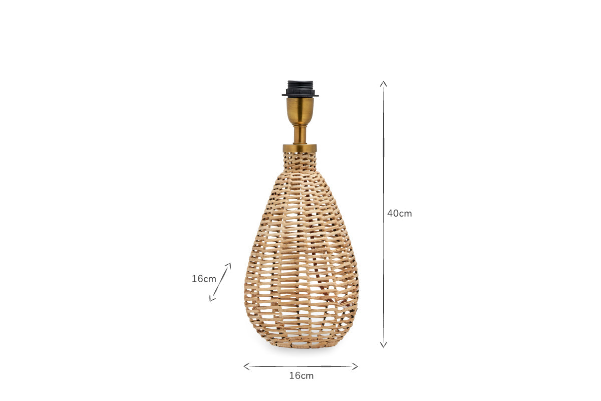 Darma Wicker Lamp - Small Tall-nkuku