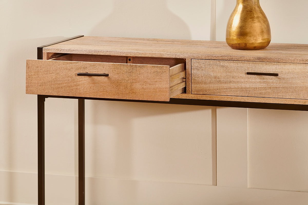 Dasai Mango Wood Console Table- nkuku