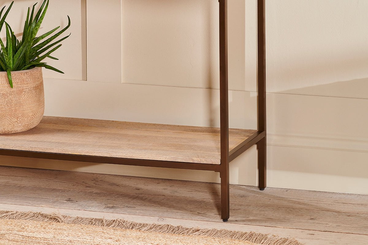 Dasai Mango Wood Console Table-nkuku