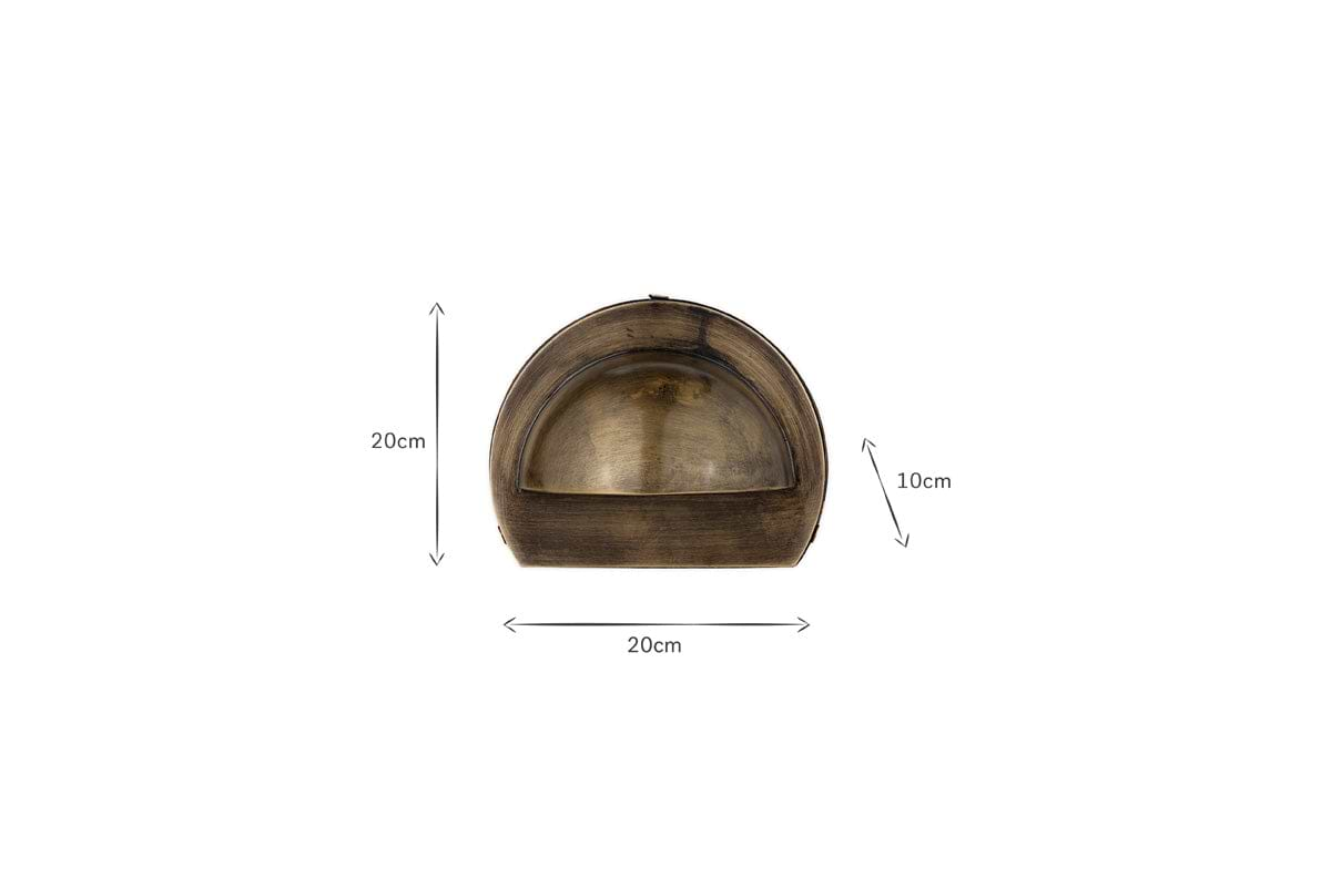 Datu Outdoor Wall Lamp - Antique Brass-nkuku