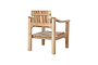 Deev Slatted Wooden Armchair - Natural-nkuku