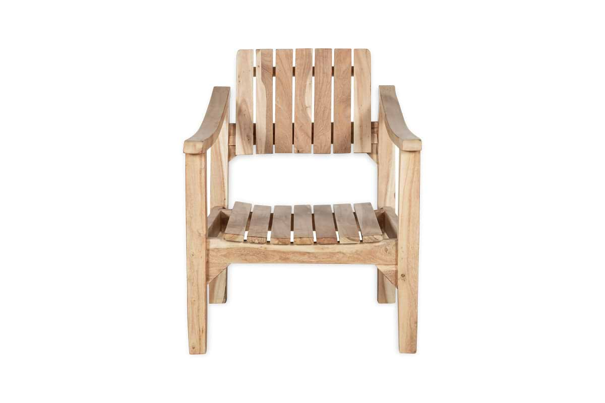 Deev Slatted Wooden Armchair - Natural-nkuku