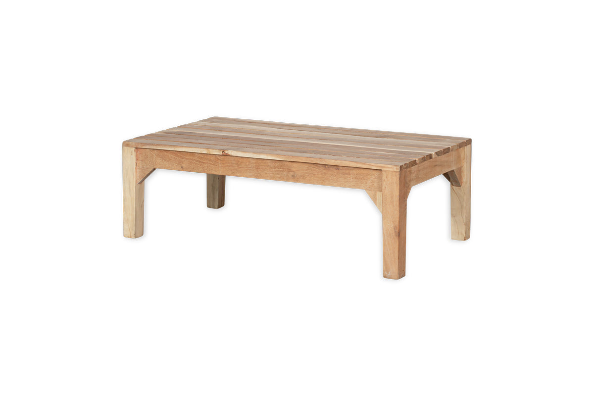 Deev Slatted Wooden Coffee Table - Natural-nkuku