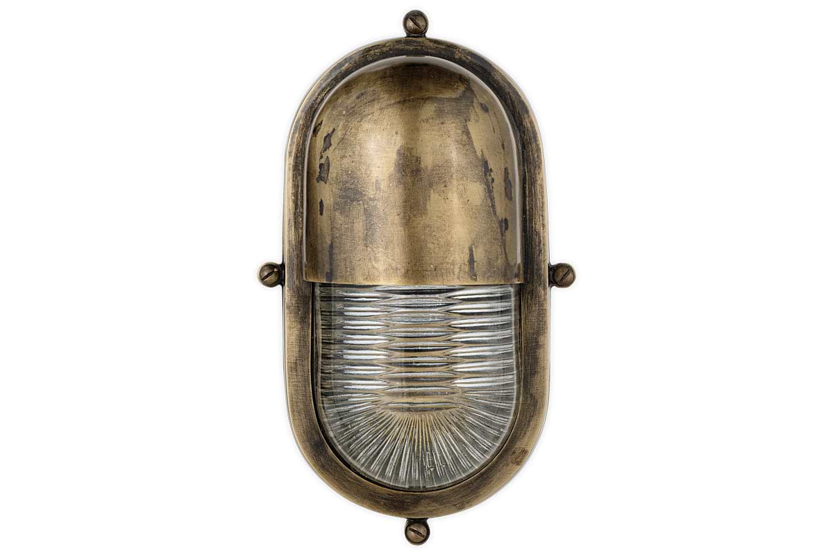 Denaya Outdoor Wall Lamp - Antique Brass-nkuku