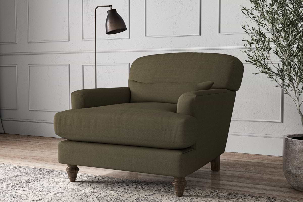 Deni Armchair - Recycled Cotton Fatigue-nkuku