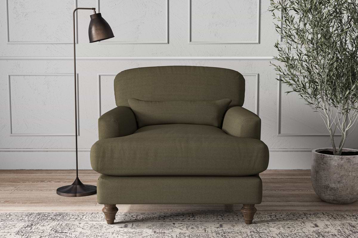 Deni Armchair - Recycled Cotton Fatigue-nkuku