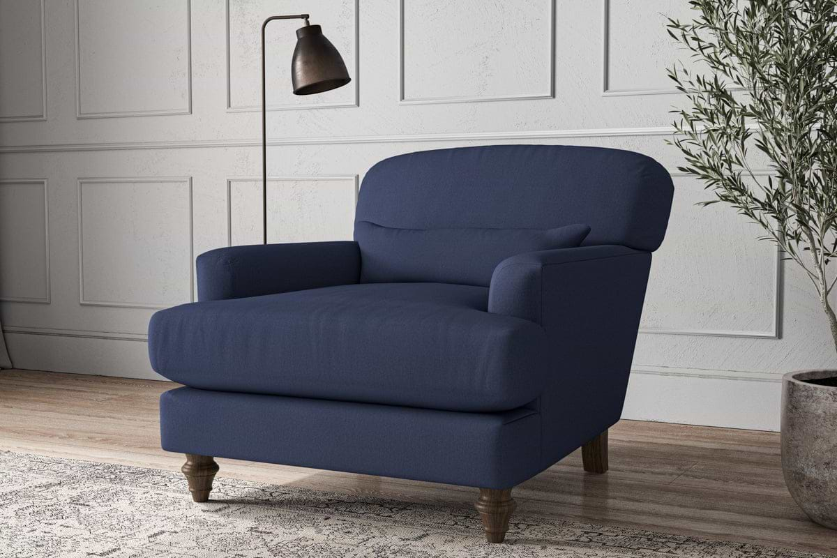 Deni Armchair - Recycled Cotton Navy-nkuku