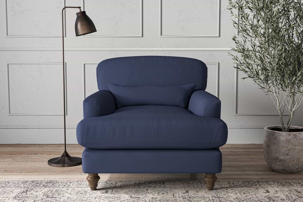 Deni Armchair - Recycled Cotton Navy-nkuku