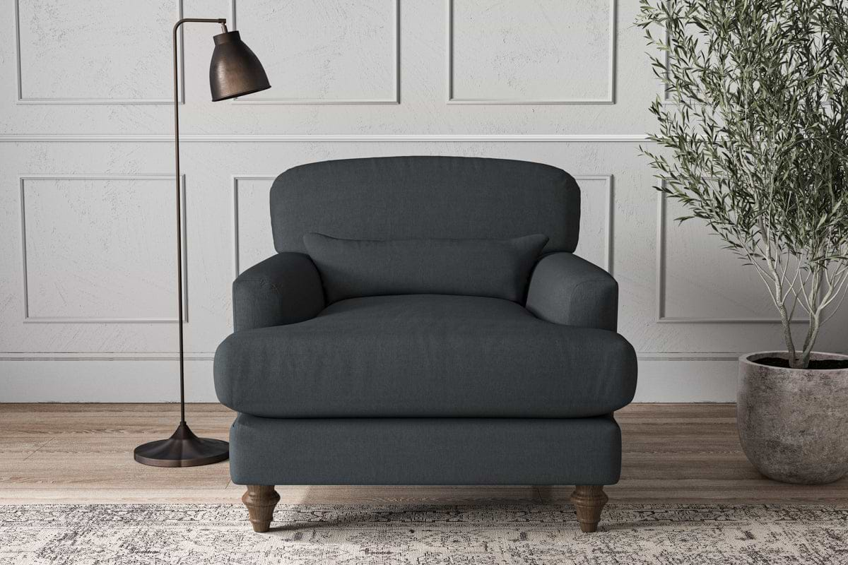 Deni Armchair - Recycled Cotton Thunder-nkuku