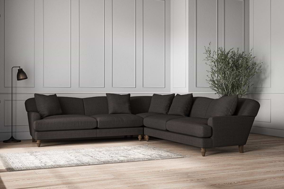 Deni Grand Corner Sofa - Brera Linen Espresso-nkuku