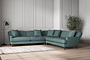 Deni Grand Corner Sofa - Recycled Cotton Airforce-nkuku