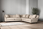 Deni Grand Corner Sofa - Recycled Cotton Natural-nkuku